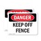 Signmission Keep Off Fence, 14 in W x Rectangle, Plastic OS-2PACK-DS-P-1014-L-2504 - alternate 1